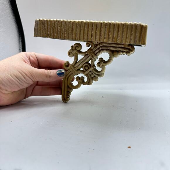 X2 Vintage Homco Syroco Basket Weave Wall Shelf USA 5”x7” 1970s boho - Picture 7 of 12